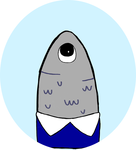 Fish illustration of a sales representative
