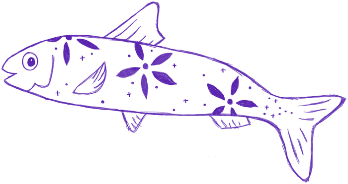 Patterned fish illustration