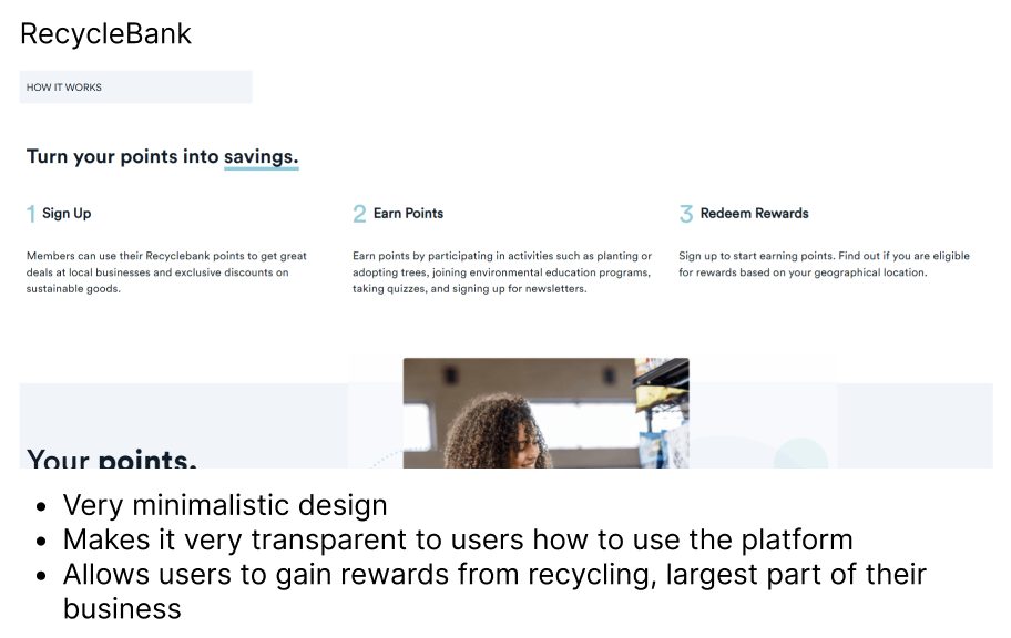 Competitive analysis notes on RecycleBank